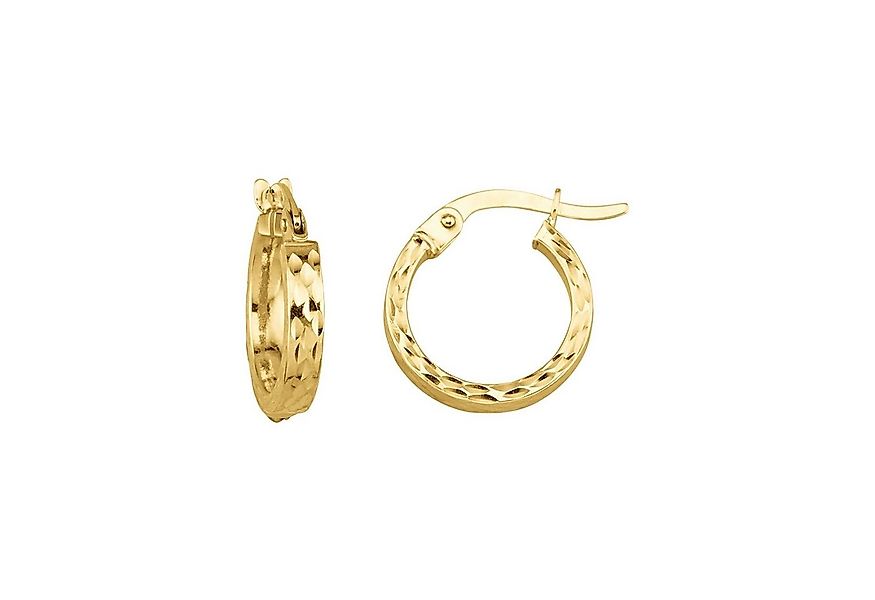 Fascination by Ellen K. Paar Creolen 375 Gelbgold glanz diamantiert günstig online kaufen