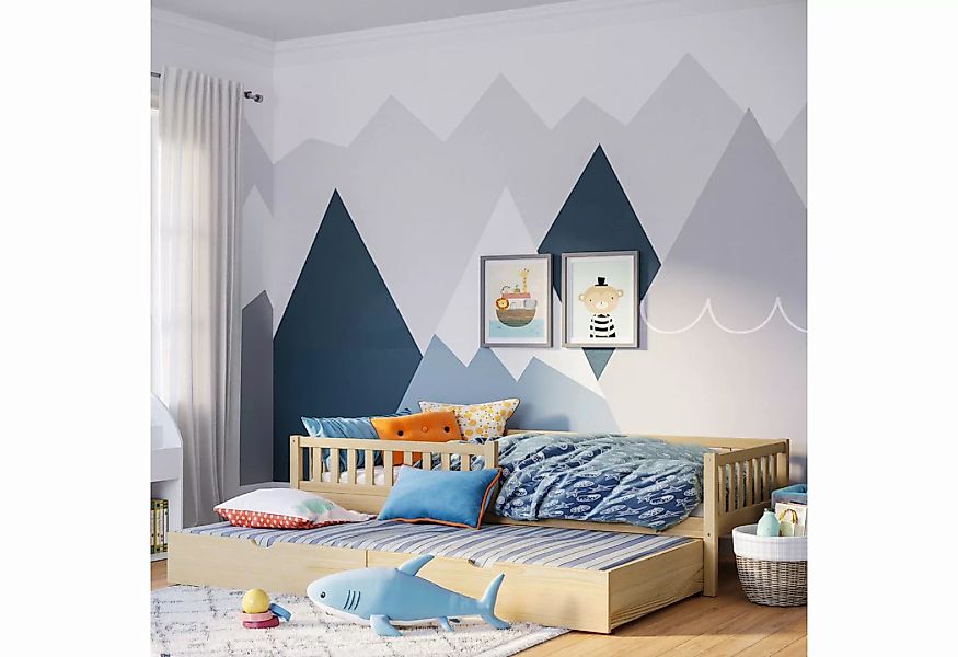 Bellabino Kinderbett Vils (Bett 90x200 cm inkl. Gästebett 90x190 cm, natur) günstig online kaufen