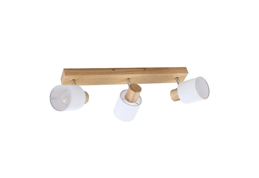 Lindby Deckenstrahler Wanessa, Holz IP20, 3 x 10 W LED günstig online kaufen