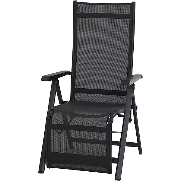 Siena Garden Relaxsessel Tesoro 72 cm x 60,5 cm x 111 cm Anthrazit Matt günstig online kaufen