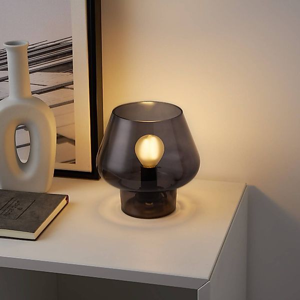 Pauleen Tischleuchte »Crystal Gleam max20W Rauchglas 230V Glas«, 1 flammig, günstig online kaufen