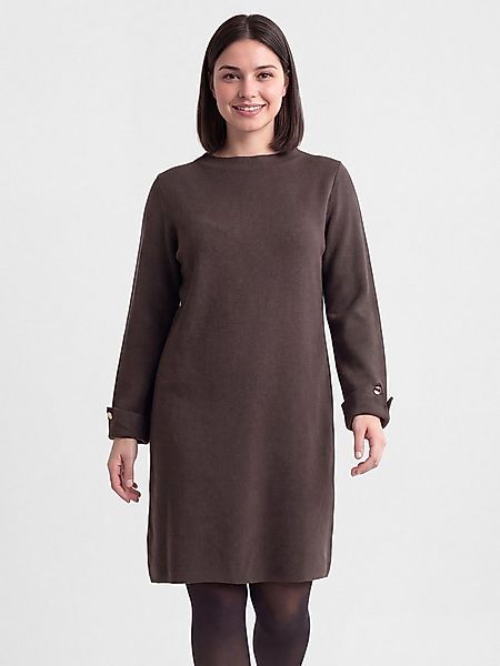 PEKIVESSA Strickkleid Feinstrickkleid gerader Schnitt fester Strick weicher günstig online kaufen