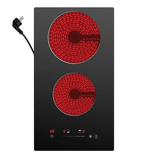 CDV Glaskeramik-Kochfeld 30 cm 2 Zonen 9 Stufen 3000 W CDVER302 günstig online kaufen