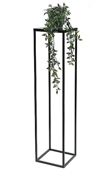 DanDiBo Blumenhocker Metall Schwarz 100 cm Eckig Blumenhocker Beistelltisch günstig online kaufen
