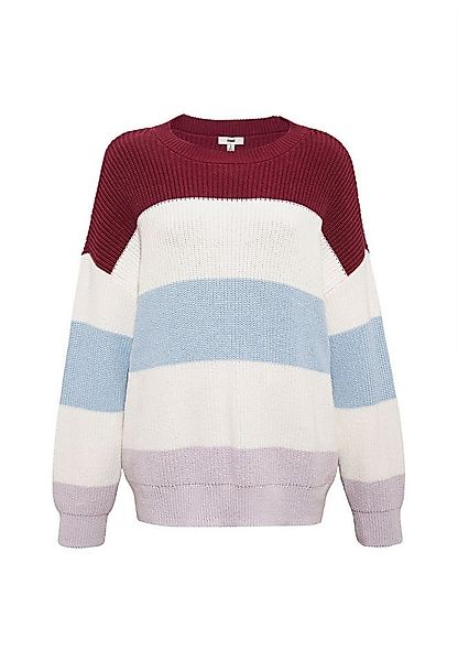 Mavi Longpullover Loose Fit Langarm Rundhals Weich STRIPED SWEATER, heather günstig online kaufen