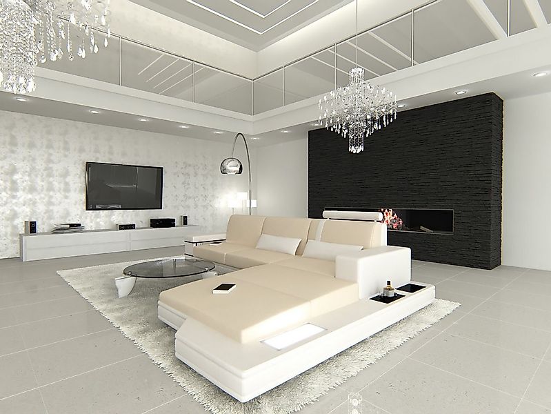 Sofa Dreams Ecksofa Sofa Couch Polster Stoff Messana L Form Stoffsofa, mit günstig online kaufen