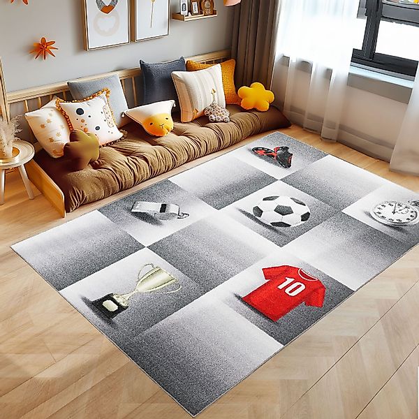 SIMPEX24 Teppich Fußball Design, Rechteckig, Höhe: günstig online kaufen