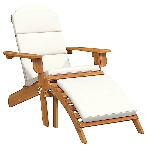 vidaXL Gartenstuhl Adirondack-Gartenstuhl mit Fußstütze Massivholz günstig online kaufen