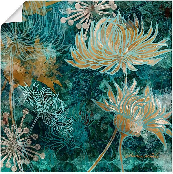 Artland Wandbild "Blaue Chrysanthemen I", Blumen, (1 St.), als Alubild, Out günstig online kaufen