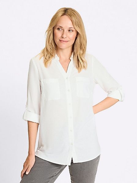 Sieh an! Klassische Bluse Longbluse . günstig online kaufen