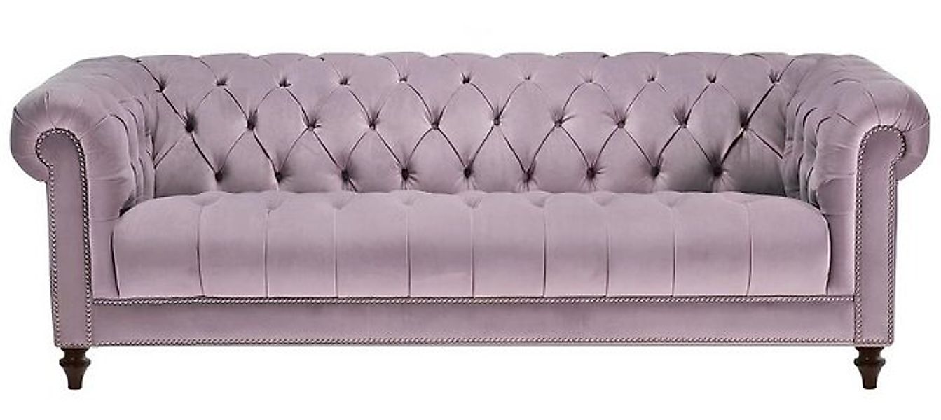 Xlmoebel 3-Sitzer Original Samt Dreisitzer Chesterfield Couch in Lila Stoff günstig online kaufen