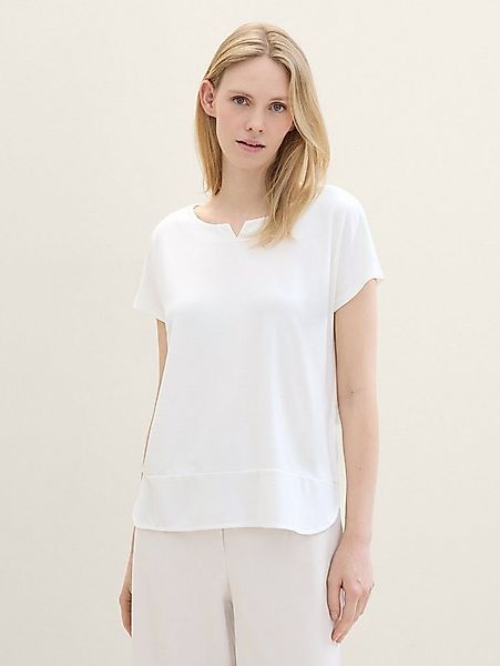 TOM TAILOR T-Shirt T-Shirt T-Shirt aus Materialmix günstig online kaufen