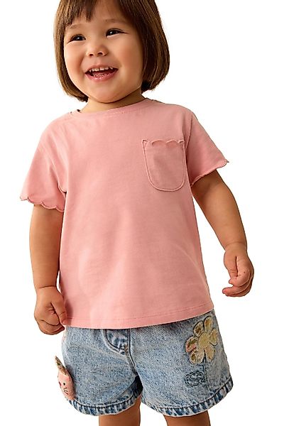 Next T-Shirt Kurzarm-T-Shirt mit Bogenkante aus günstig online kaufen