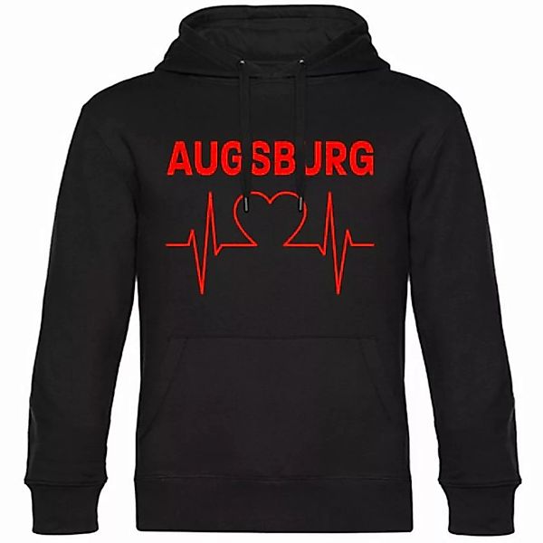 multifanshop Kapuzensweatshirt Augsburg - Herzschlag - Pullover günstig online kaufen