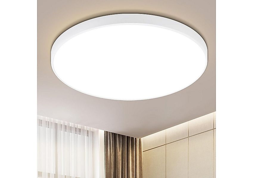 Nettlife LED Panel Schwarz Rund Flach Ø21cm Modern 12W Deckenleuchte, LED f günstig online kaufen