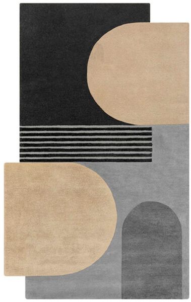 FLAIR RUGS Wollteppich "Lozenge mit abstraktem Retro-Design" rechteckig 10 günstig online kaufen