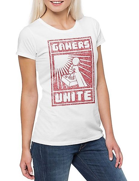 Urban Backwoods Print-Shirt Gamers Unite Damen T-Shirt Gamer Games Gaming G günstig online kaufen
