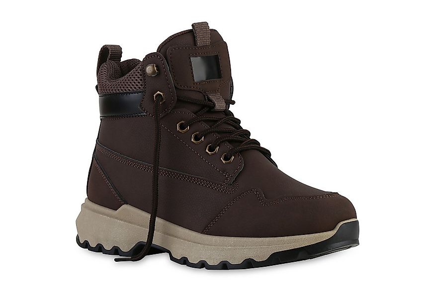 VAN HILL 841860 Stiefelette Damen Worker Boots Stiefeletten Profil-Sohle günstig online kaufen