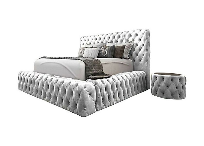 JVmoebel Bett Textil Schlafzimmer Möbel Luxury Betten Chesterfield Boxsprin günstig online kaufen