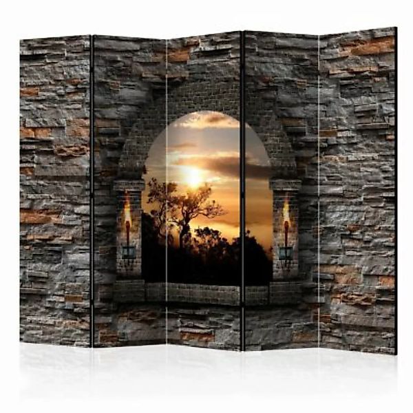 artgeist Paravent Castle Window II [Room Dividers] mehrfarbig Gr. 225 x 172 günstig online kaufen