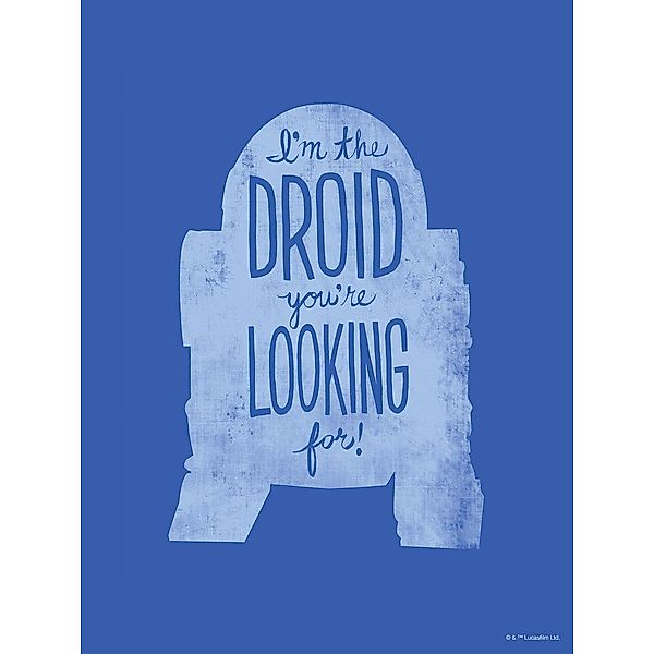 Komar Wandbild "Star Wars Silhouette Quotes R2D2", (1 St.), Kinderzimmer, S günstig online kaufen
