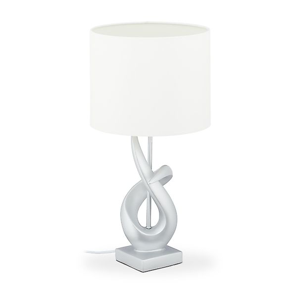 relaxdays Schreibtischlampe Tischlampe modern silber günstig online kaufen