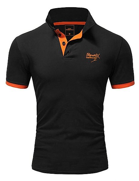 REPUBLIX Poloshirt MATEO Herren Basic Kurzarm Kontrast Polo Hemd günstig online kaufen