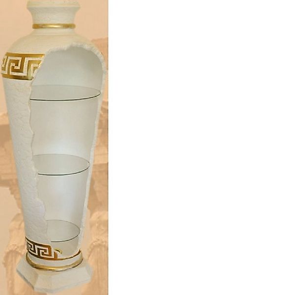 JVmoebel Vitrine Design Bar Vasenbar Regal Glas Leuchte Vase Schrank Vitrin günstig online kaufen