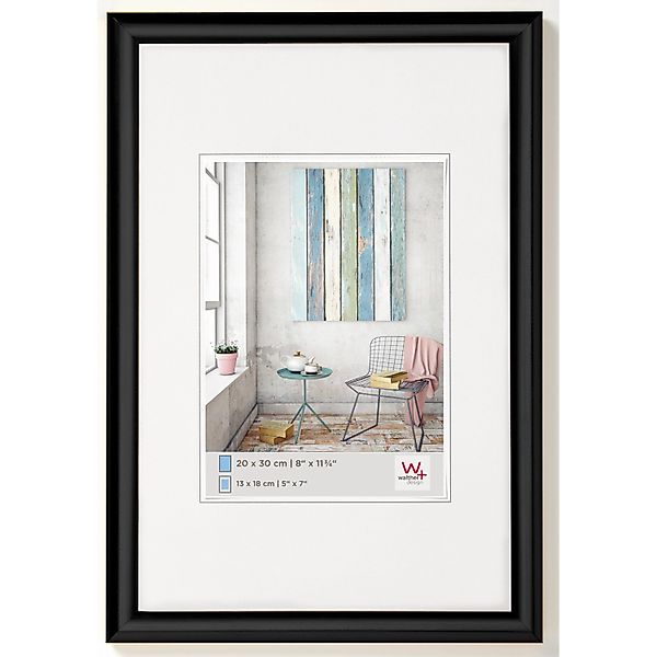 walther design Trendstyle Kunststoff Bilderrahmen  30x40 cm Schwarz günstig online kaufen