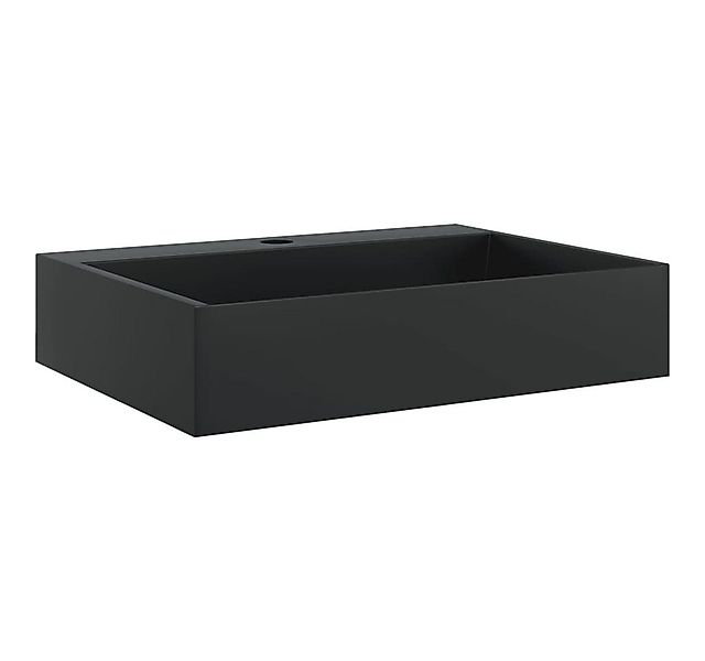 vidaXL Waschbecken Waschbecken 50x38x11 cm Mineralguss/Marmorguss Mattschwa günstig online kaufen