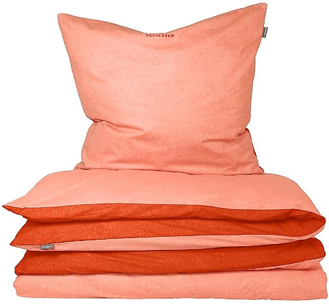 Schiesser Wendebettwäsche "Doubleface aus weicher Baumwolle mit edlem Melan günstig online kaufen