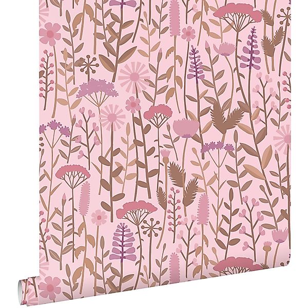ESTAhome Tapete Feldblumen Rosa 50 x 900 cm günstig online kaufen