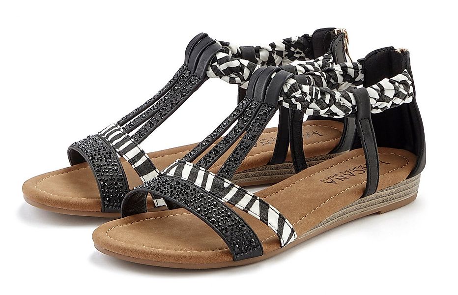 LASCANA Sommerschuh, Sandalette, Sandale mit kleinem Keilabsatz, mit Reißve günstig online kaufen