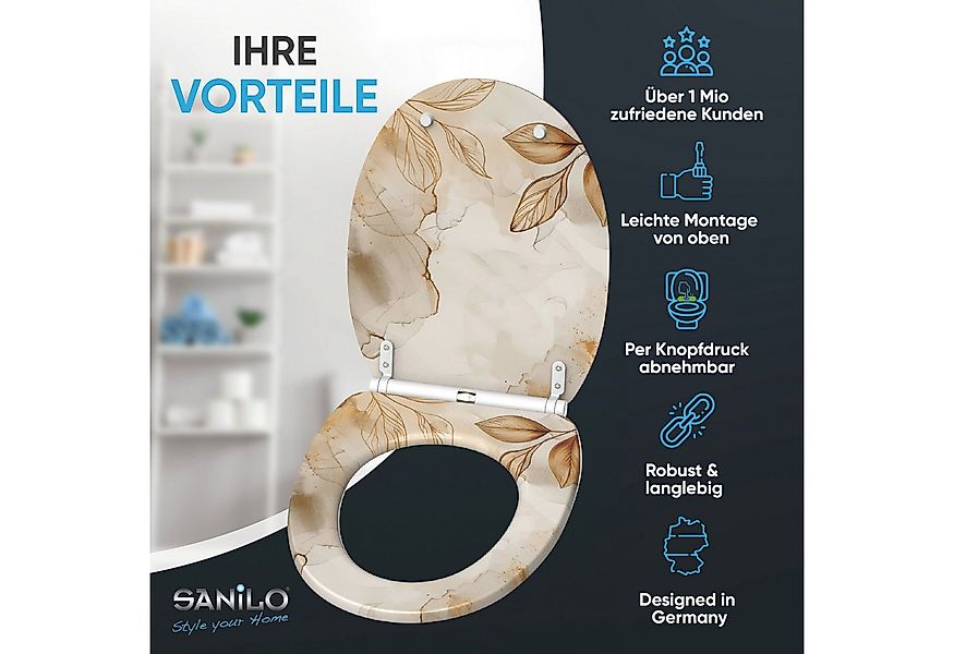 Sanilo WC-Sitz mit Absenkautomatik & Top Fix in vielen Designs, hochwertig, günstig online kaufen