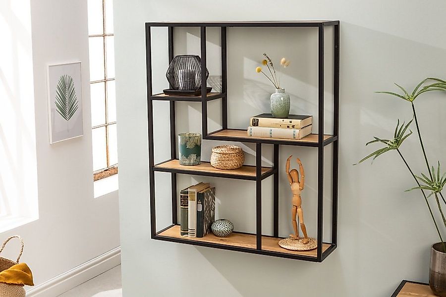 riess-ambiente Wandregal SLIM LINE 95cm natur / schwarz, Einzelartikel 1-tl günstig online kaufen