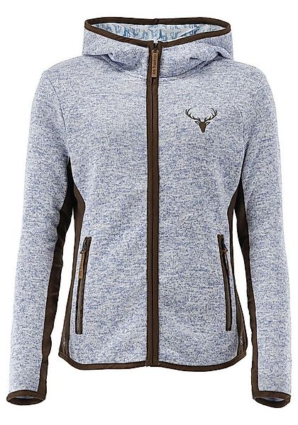 OS Trachten Strickfleecejacke Zumgu Outdoorjacke mit Kapuze mit Kontrastfut günstig online kaufen