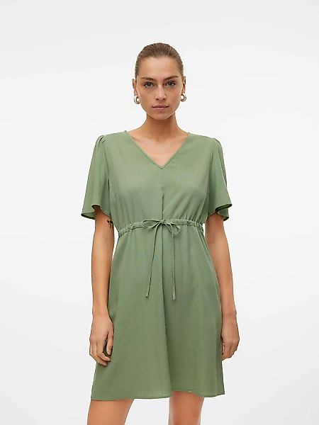 Vero Moda Minikleid "VMMYMILO 2/4 SHORT DRESS WVN GA", mit Leinen günstig online kaufen