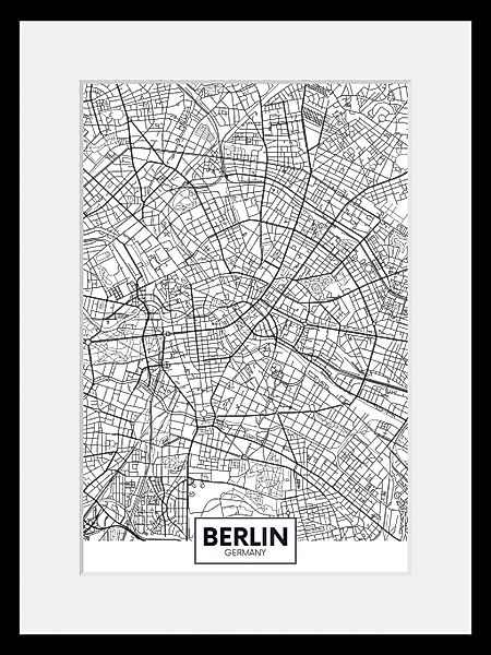 queence Bild »Berlin Stadtkarte«, Städte-Stadt-Deutschland-Berlin-Schwarz-W günstig online kaufen