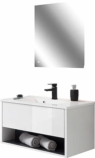 PLACES OF STYLE Badmöbel-Set »Studio Line, Bad im modernen Design, 2-teilig günstig online kaufen