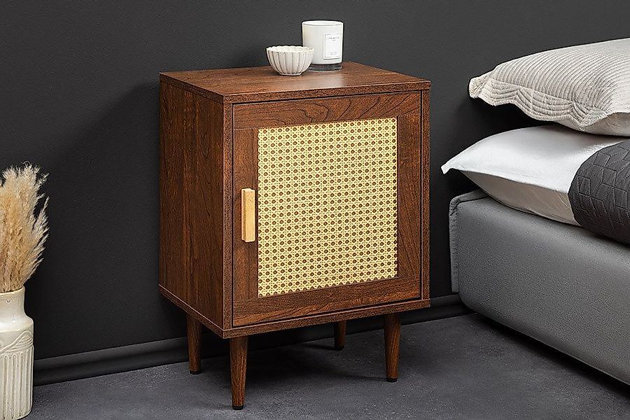 riess-ambiente Nachttisch VIENNA 60cm braun - Wiener Geflecht, mit Stauraum günstig online kaufen