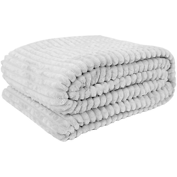 Wohndecke Jacquard Flanell in Cord Optik, Bestlivings, Coral Fleece, versch günstig online kaufen