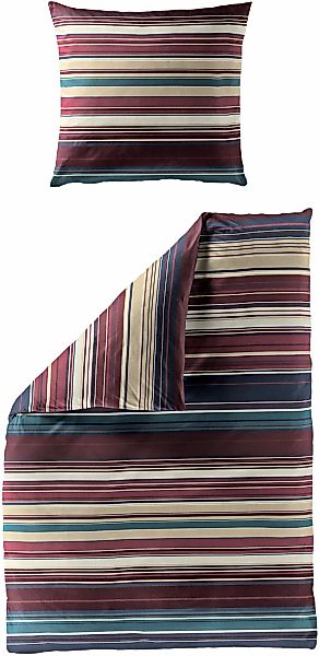 BIERBAUM Bettwäsche "4171" 2 Stk. tlg. Mako-Satin, 100 % Baumwolle, pflegel günstig online kaufen