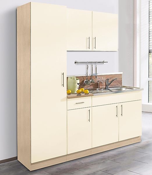wiho Küchen Küche »Kiel« Breite 190 cm mit 28 mm starker Arbeitsplatte, Tie günstig online kaufen