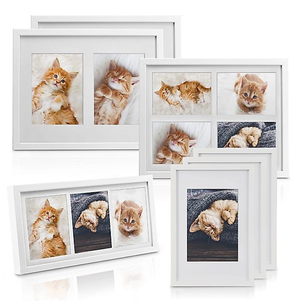 Bomoe Galeria Bilderrahmen MDF Weiß 7tlg günstig online kaufen