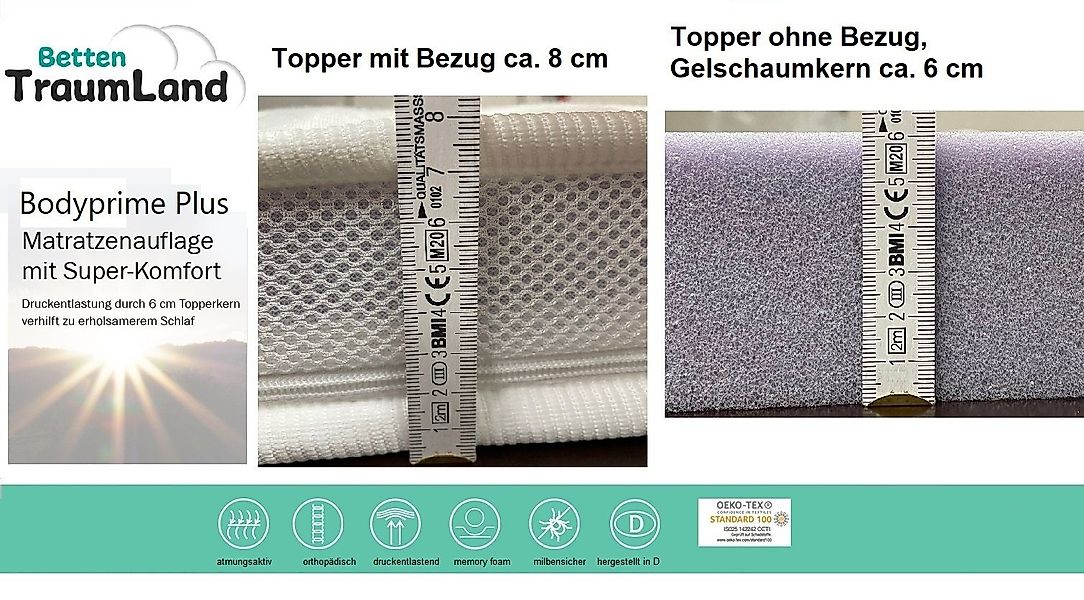 Betten Traumland, Topper Bodyprime Plus Gel-Schaum günstig online kaufen