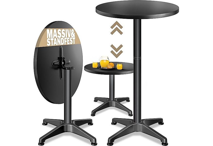 Casaria Stehtisch (1-St), Höhenverstellbar Klappbar 70cm/115cm Hoch Alu Run günstig online kaufen