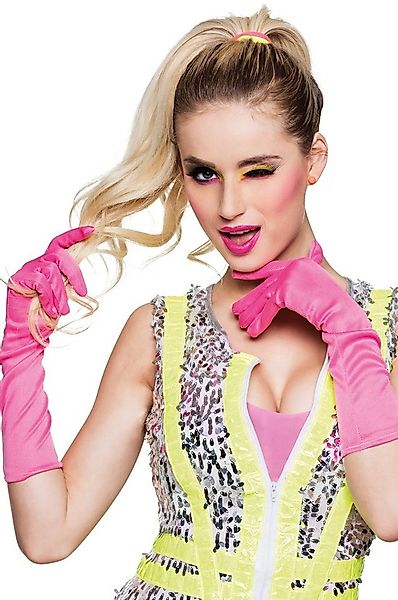 Boland Kostüm Handschuhe Angelica - Neon Rosa günstig online kaufen