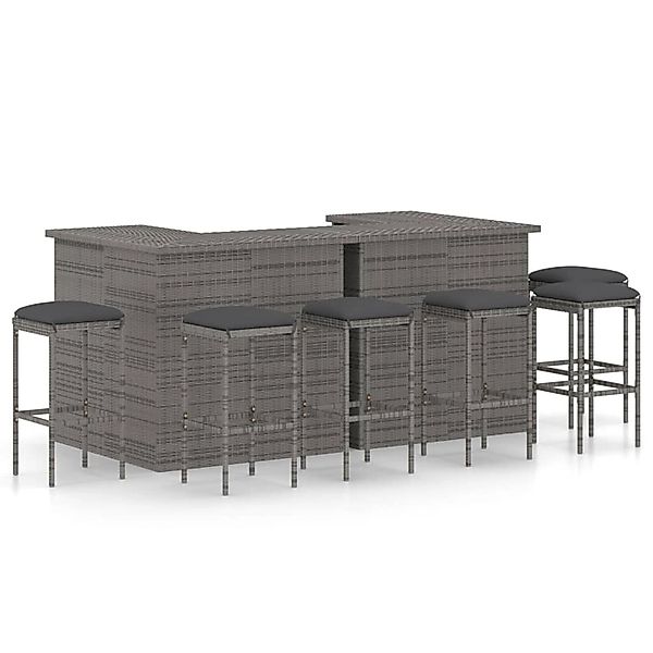 vidaXL Gartenlounge-Set 8-tlg. Gartenbar-Set mit Kissen günstig online kaufen