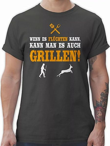Shirtracer T-Shirt Wenn es flüchten kann Grillzubehör & Grillen Geschenk günstig online kaufen