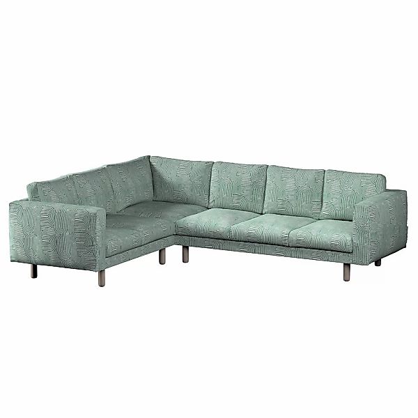 Bezug für Norsborg 5-Sitzer Ecksofa, mintgrün-ecru, Norsborg 5-Sitzer Eckso günstig online kaufen